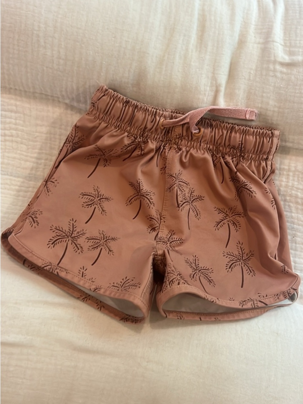 Rylee + Cru Terracotta Palm Swim Shorts